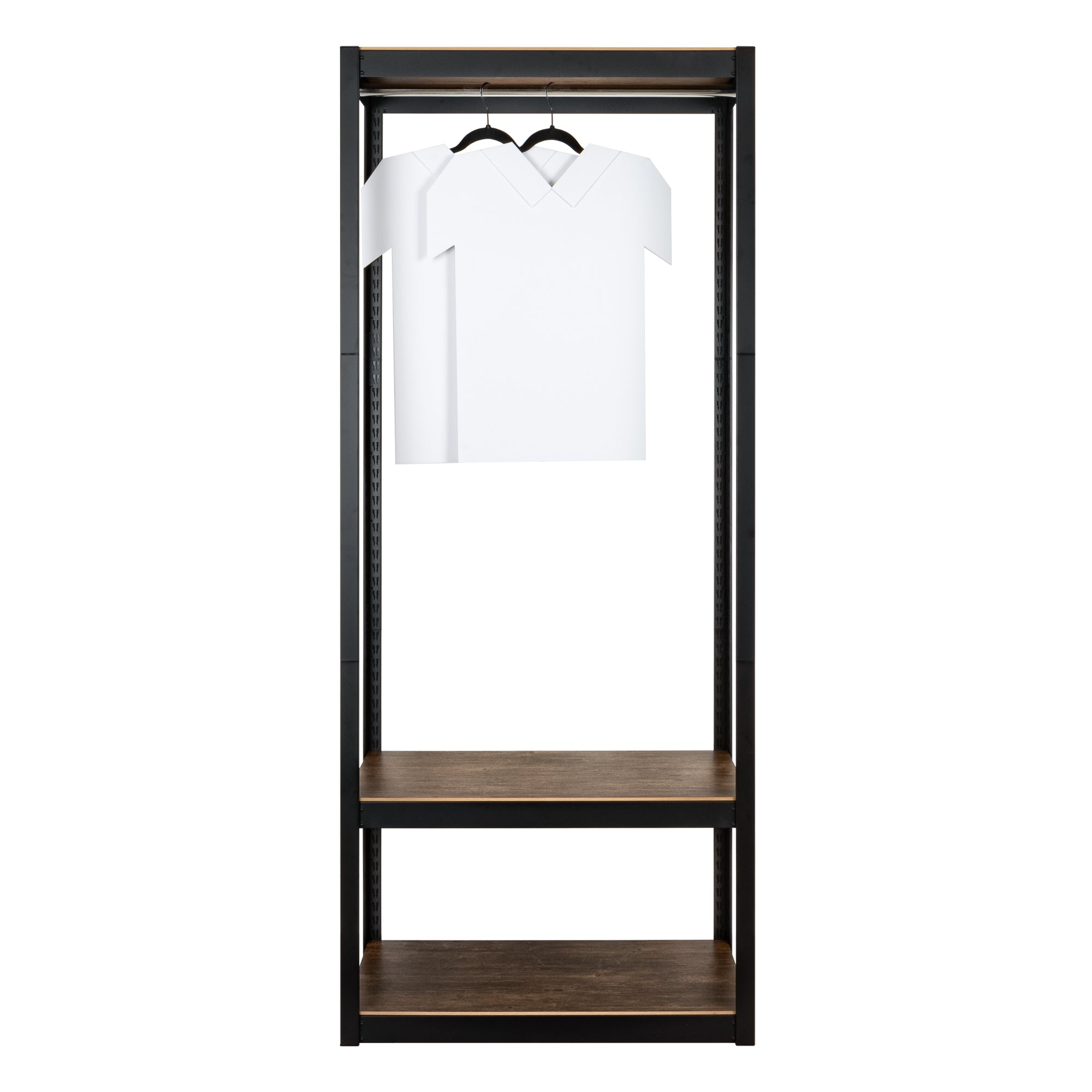 The Standard Clothing Rack with 1 Shelf Module