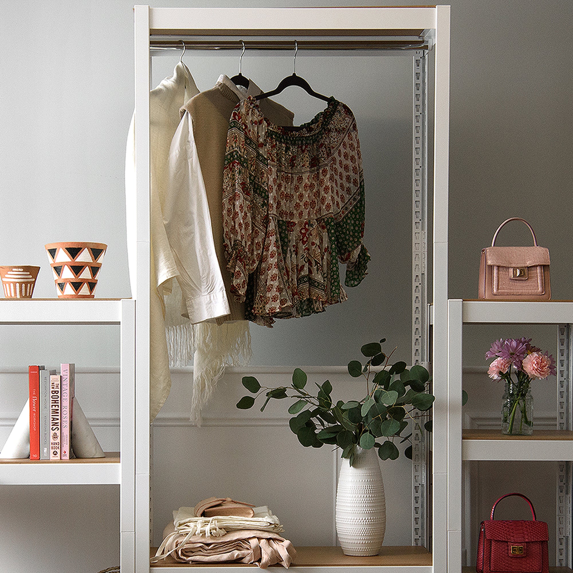 The Standard Clothing Rack with 1 Shelf Module