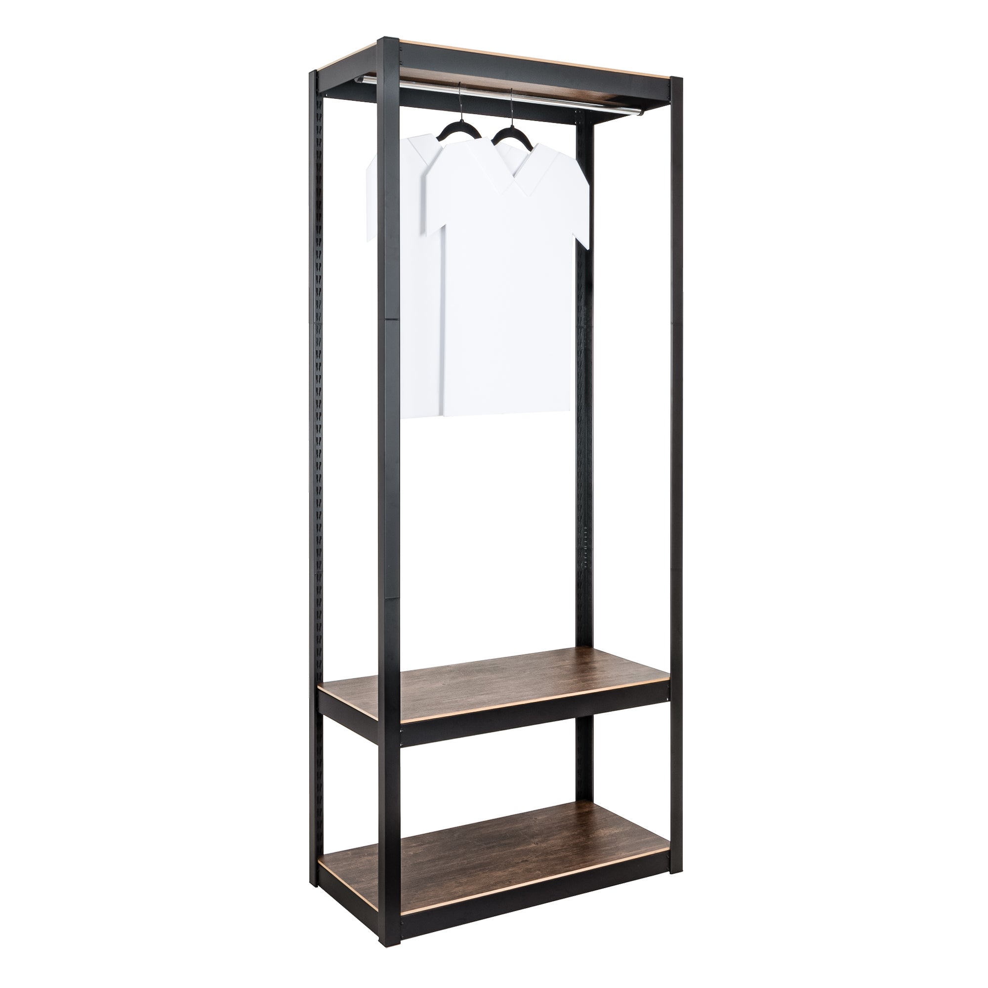 The Standard Clothing Rack with 1 Shelf Module