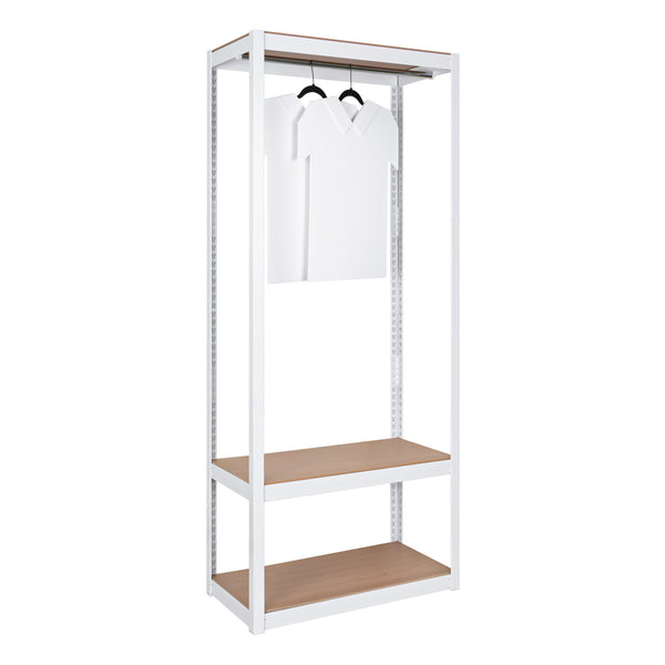 The Standard Clothing Rack with 1 Shelf Module