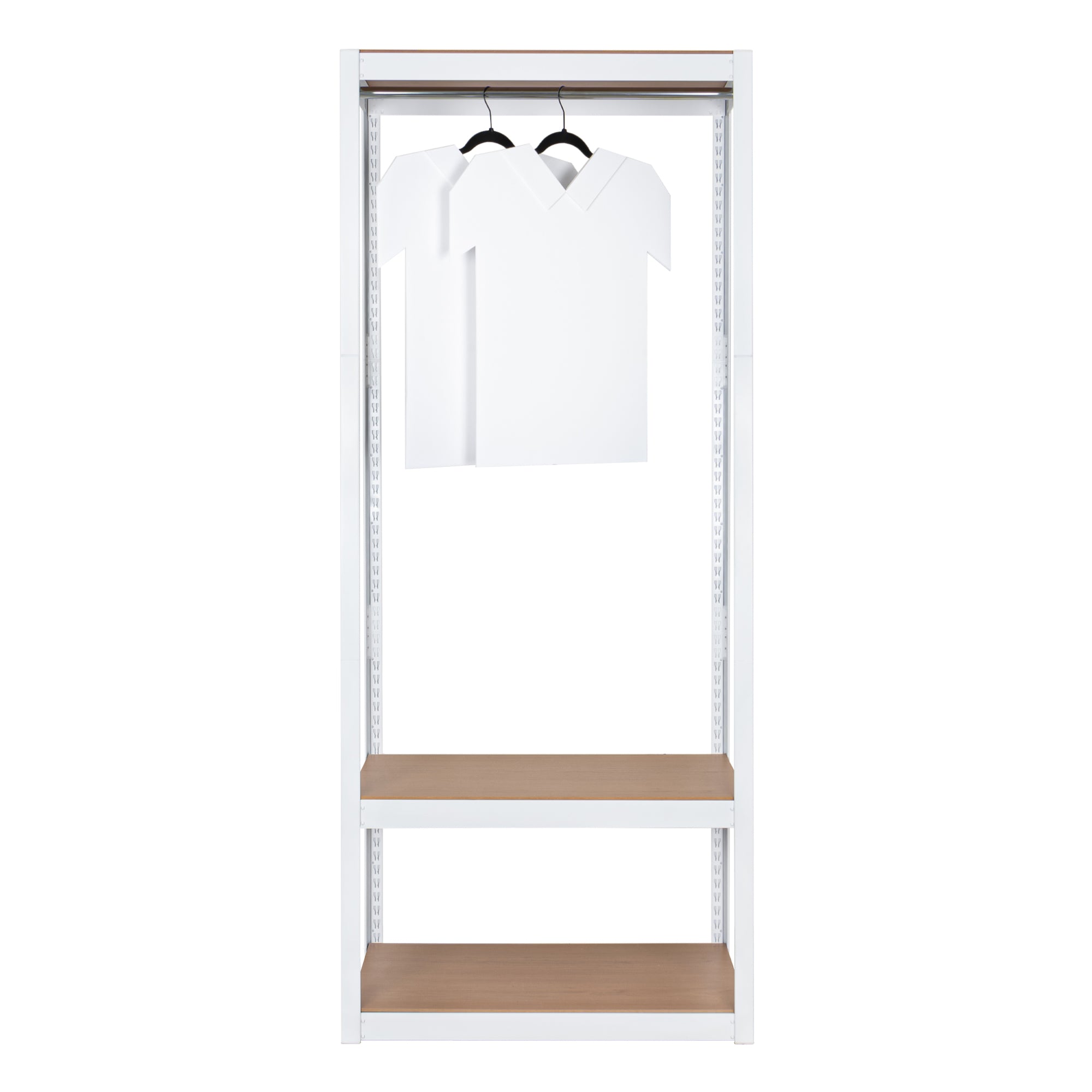 The Standard Clothing Rack with 1 Shelf Module