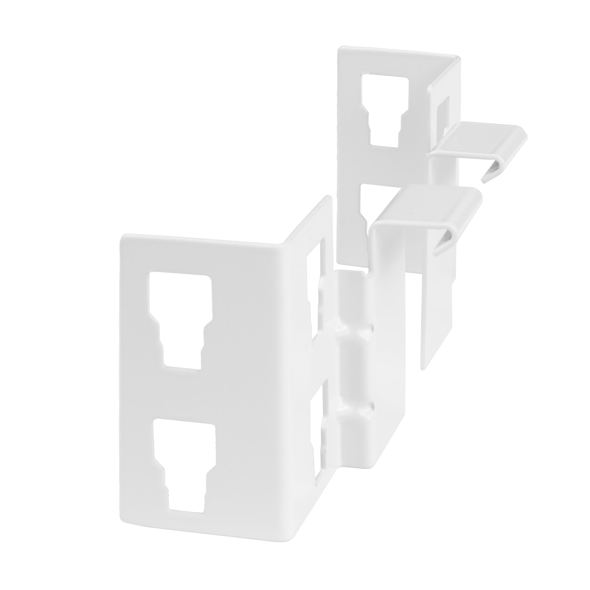 The Classic Clothing Rack+Shelf 2 Sets with L-Corner Bracket in White