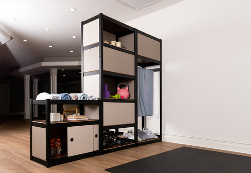 Customizable Modular Shelving and Storage with Modern Minimalist Look