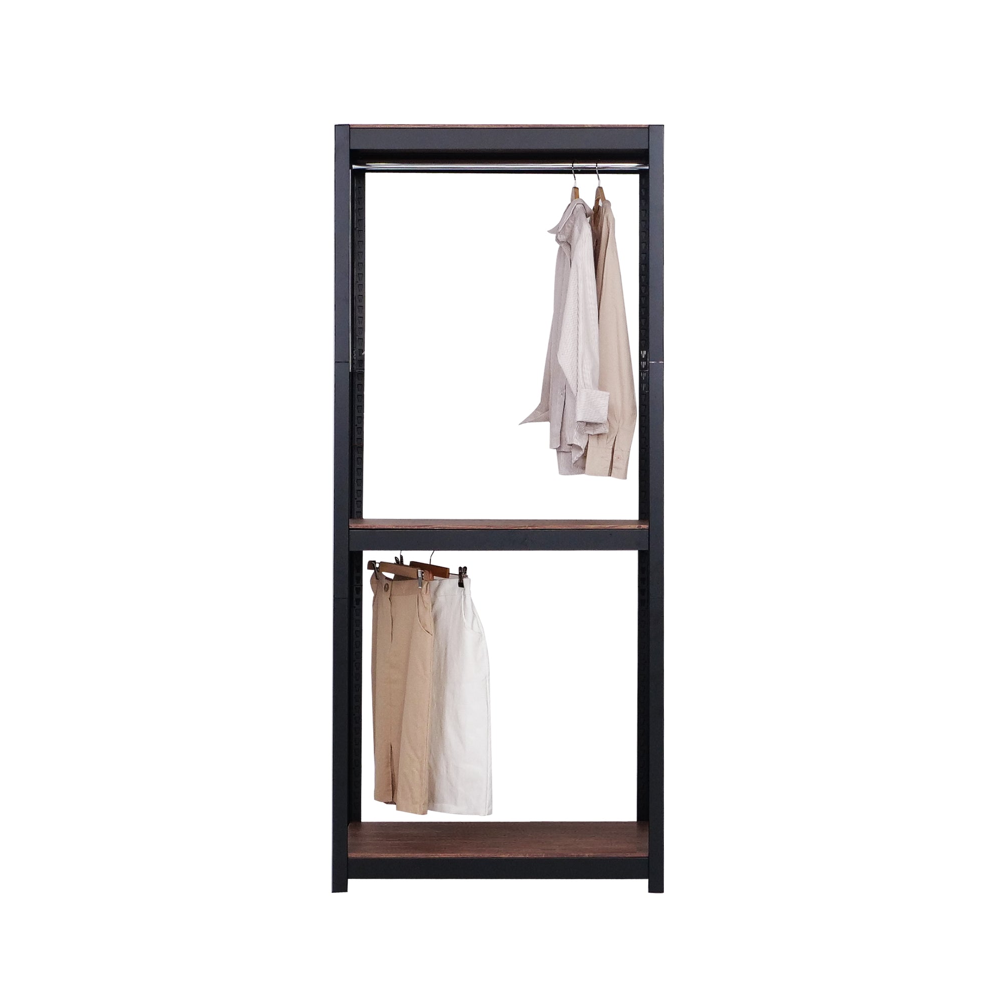 The Classic Two Tier Clothing Rack in Black